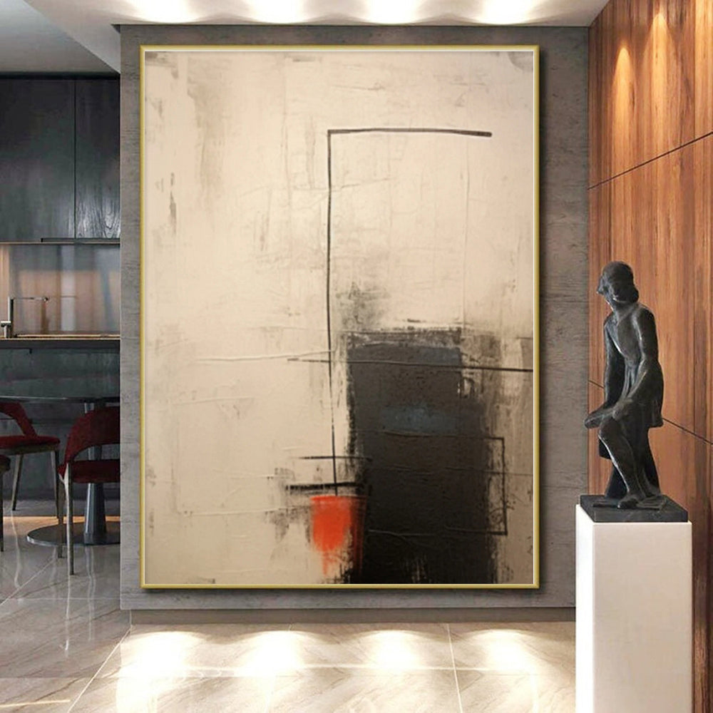 Enormous Custom-Made Hand-Painted Abstract Wall Art for Home Gym Motivation Wall