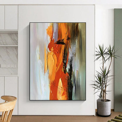 Massive Custom Hand-Painted Abstract Art for Walk-in Closet Mirror Wall LargeART0615