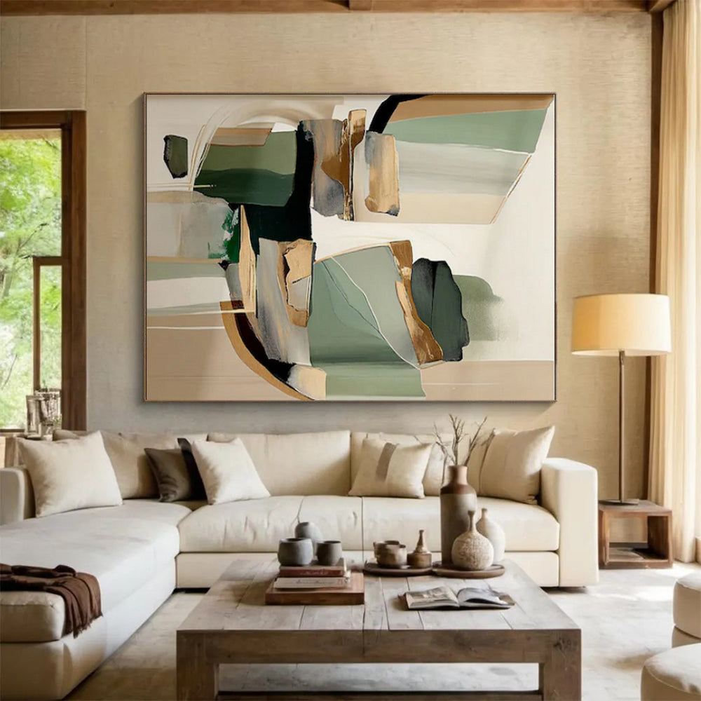 Giant Contemporary Abstract Art for Bathroom Spa-Like Ambiance in Modern Bathrooms