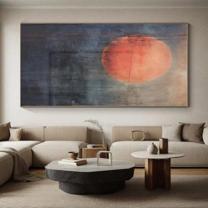 XXL Custom Abstract Canvas for Family Room Gallery Wall Display