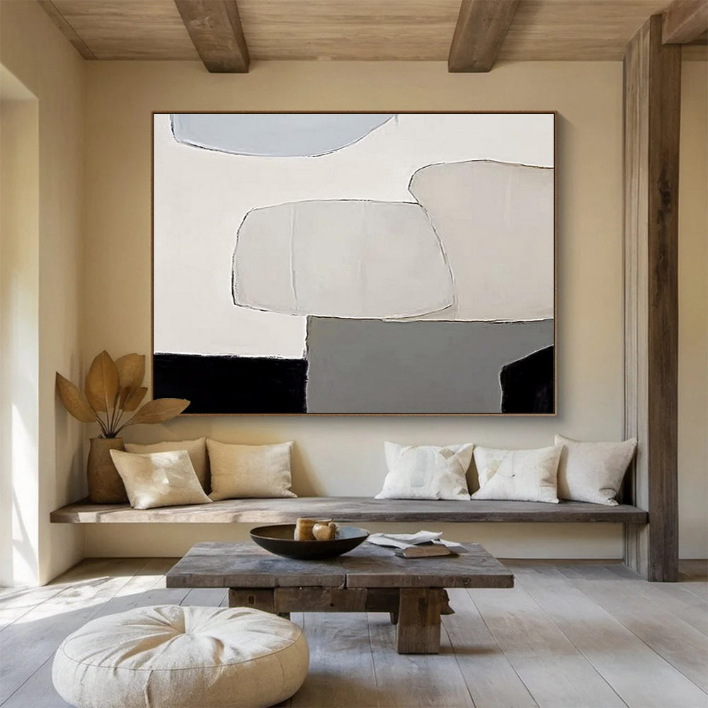 Extraordinary Hand - Painted Textured Abstract Art for Living Room & Bar DKH597
