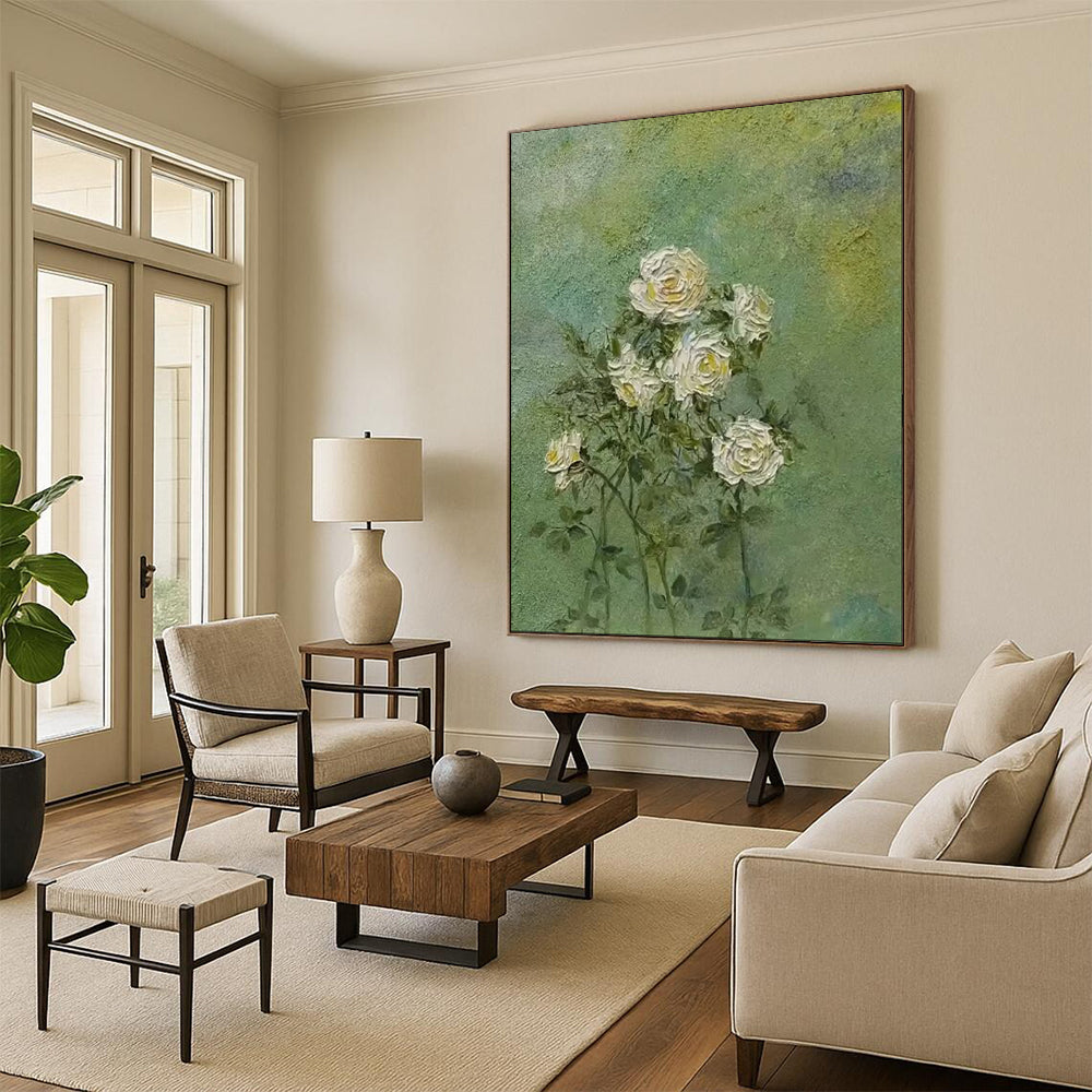 Elegant & Art Deco Hand-Painted Custom Abstract Painting for Living Room & Hotel LargeART1987