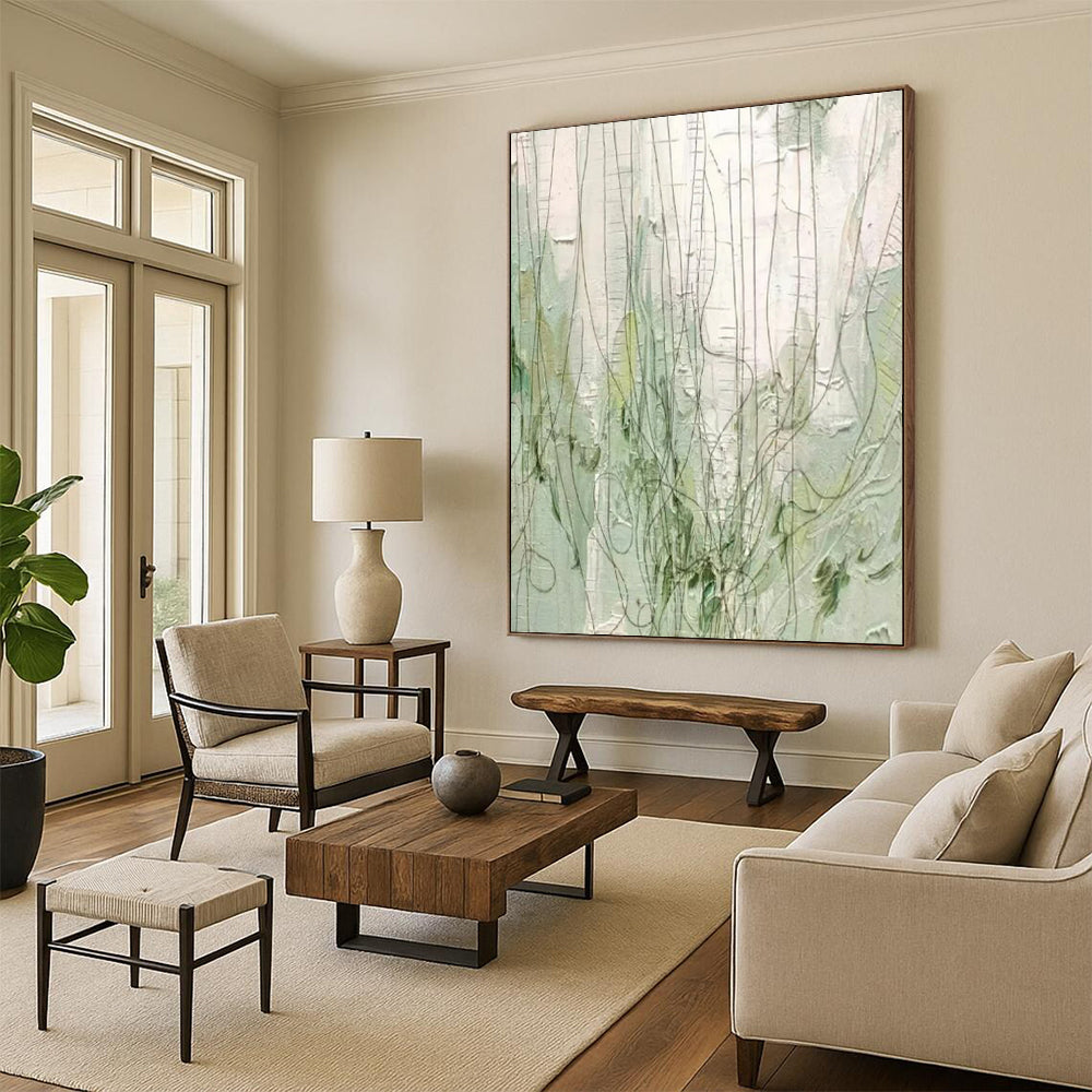 Oversized-Scale Hand-Painted Abstract Canvas for Office & Hallway LargeART2280