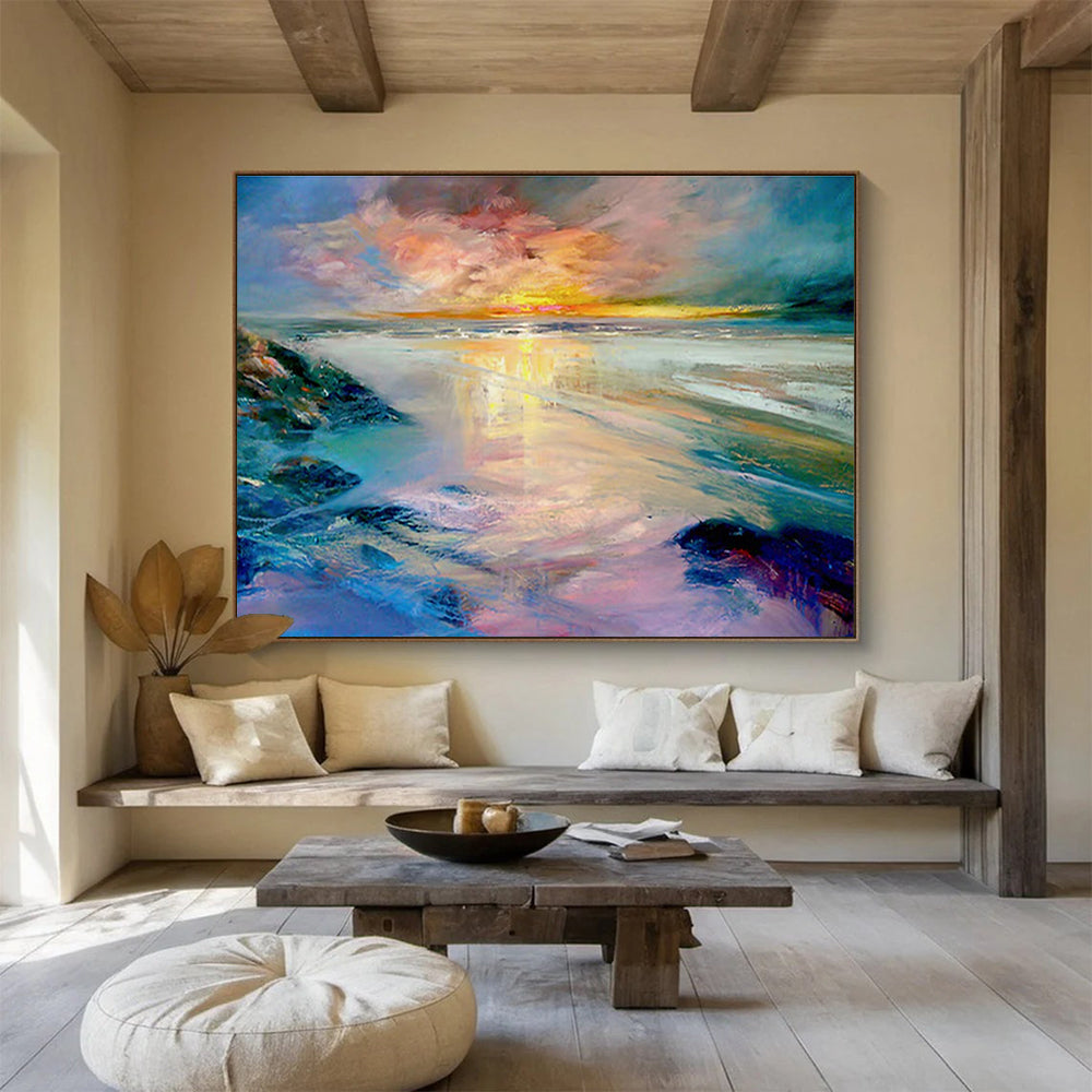 “Ethereal Embrace” Colossal Abstract Wall Art for Bedroom & Hallway DKH213