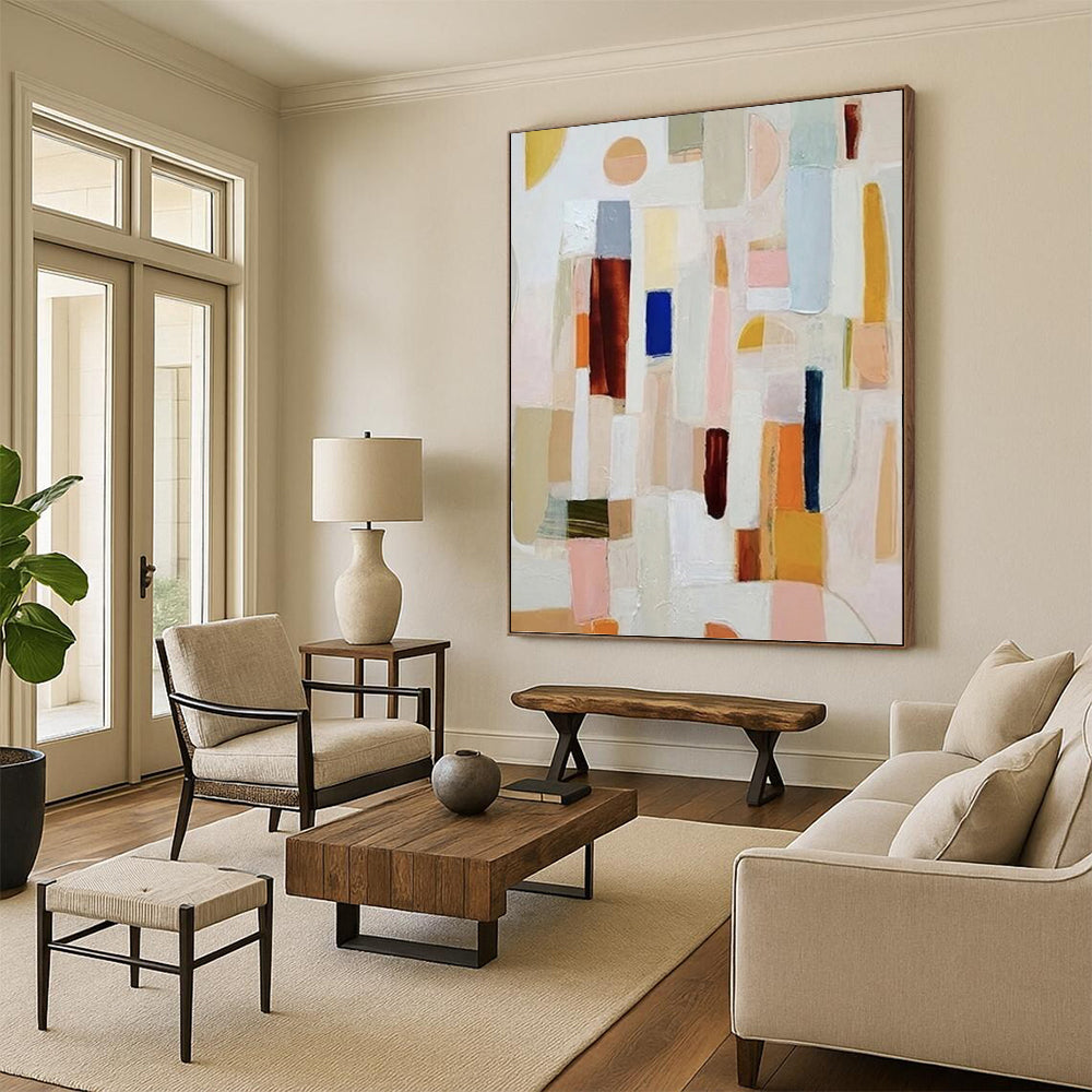 Captivating Custom - Rendered Textured Canvas Mural for Bar & Hotel Lobby DKH1113