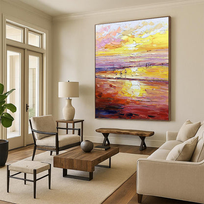 Tranquil Hand - Painted Textured Abstract for Bedroom & Hotel DKH1306