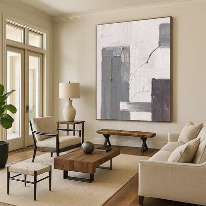 Handmade Big-Size Abstract Art for Living Room & Hallway DTP396
