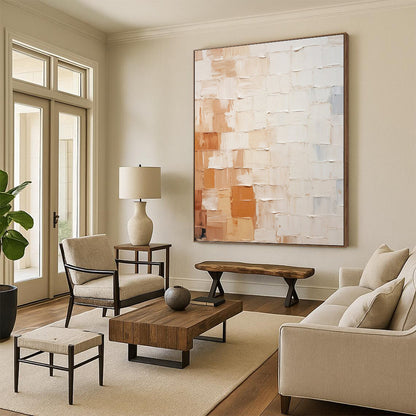 Charming Hand - Painted Textured Abstract for Bedroom & Entryway DKH1331