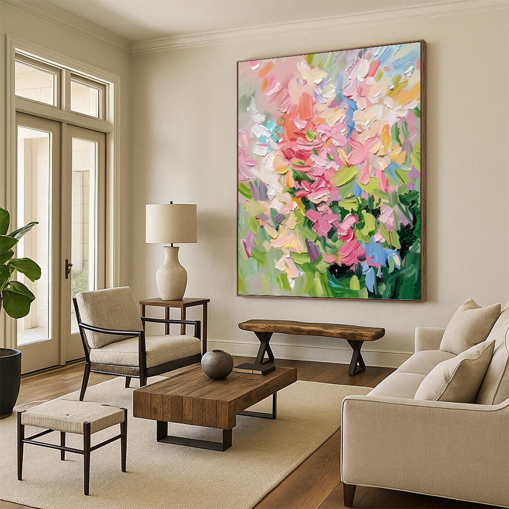 Dynamic Hand - Painted Textured Abstract Painting on Canvas for Living Room & Office DKH1403