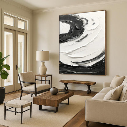 Custom Hand-Painted Abstract Art for Living Room & Hallway DTP380
