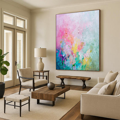 Titanic - Proportioned Hand - Painted Custom Abstract Artwork for Living Room and Bar DTP070