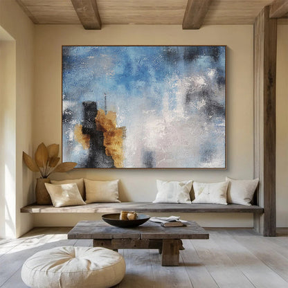 Hand - Painted Textured Large Abstract Canvas for Any Space DKH653