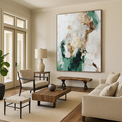 Custom - Designed Hand - Painted Textured Abstract Canvas for Bedroom & Office DKH1008