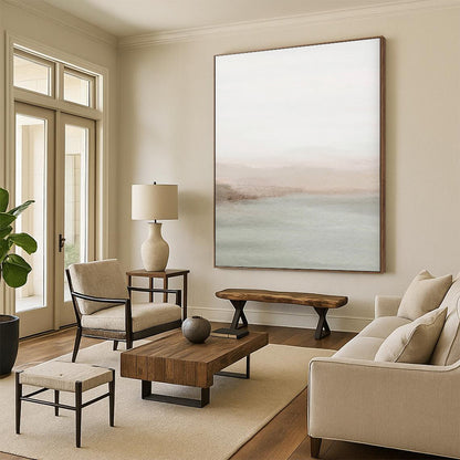 Tranquil Textured Abstract Wall Art for Bedroom & Meditation Room LargeART2063