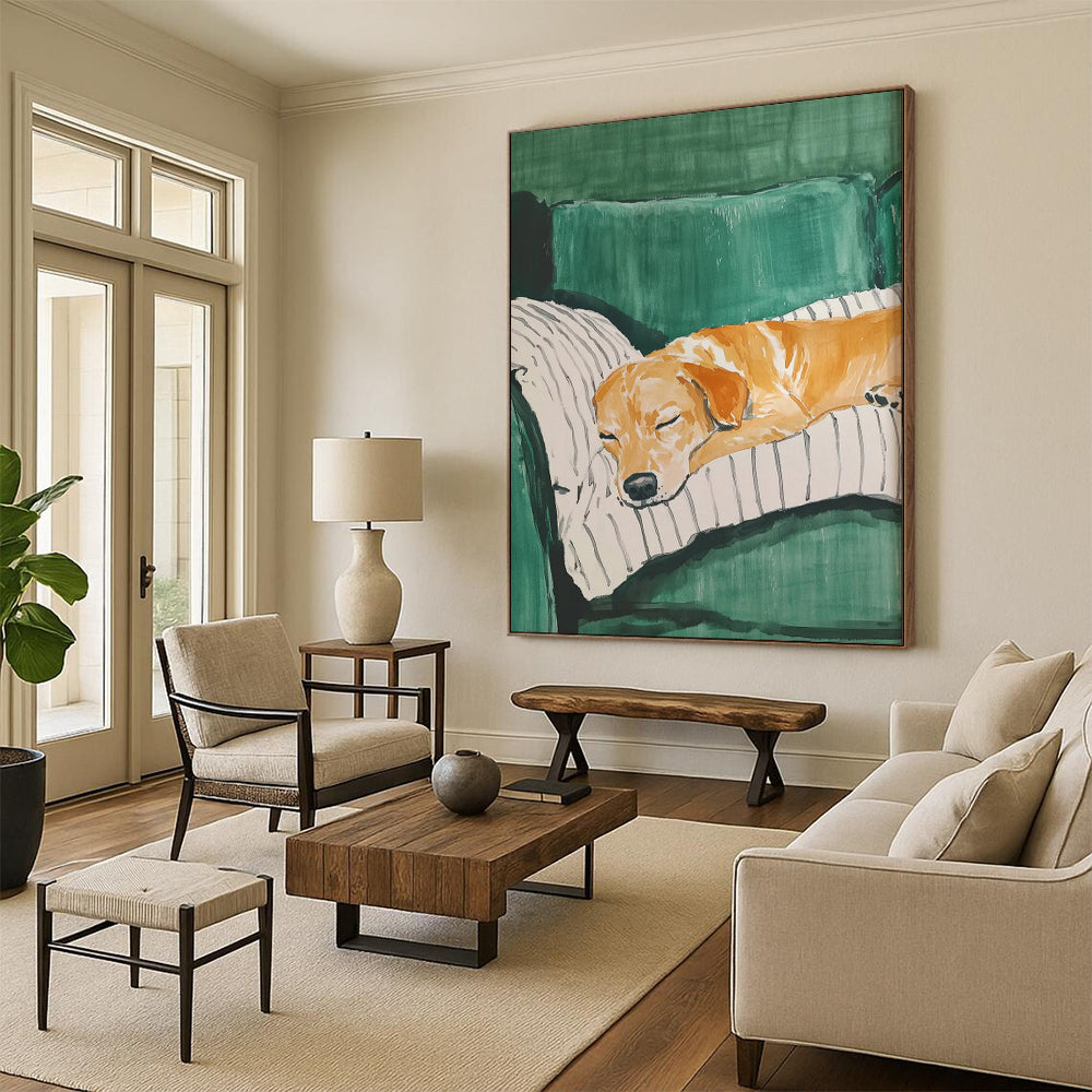 Exuberant & Colorful Abstract Canvas Art for Dining Room & Living Room LargeART2032