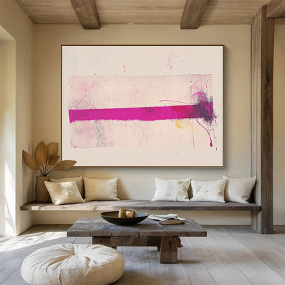 “Pink And Magenta Streak” - Pink, Magenta, Subtle Abstract Painting On Canvas HB0692