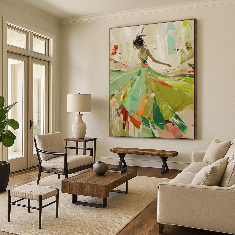 Immense Hand-Painted Abstract Wall Art for Living Room & Foyer Entry LargeART2238