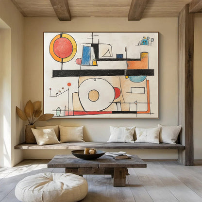 “Colorful Geometric Drawing” - Modernist Sketch HB0535