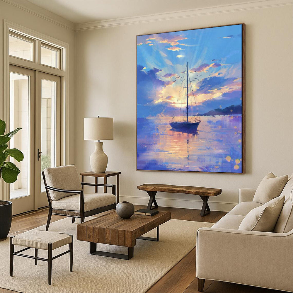 Hand-Painted Personalized Abstract Canvas for Entryway & Hotel LargeART1893