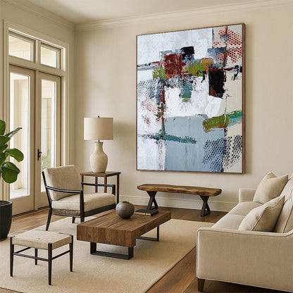 Monumental - Scale Hand - Painted Custom Abstract Work for Hallway and Hotel DTP042