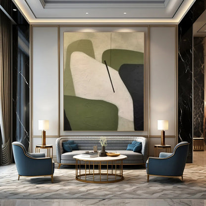 Large-Scale Custom Hand-Painted Abstract Art for Living Room & Dining Room LargeART1470