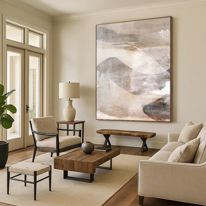 Hand-Painted Big Custom Abstract Art: Textures to Elevate Your Decor DTP210