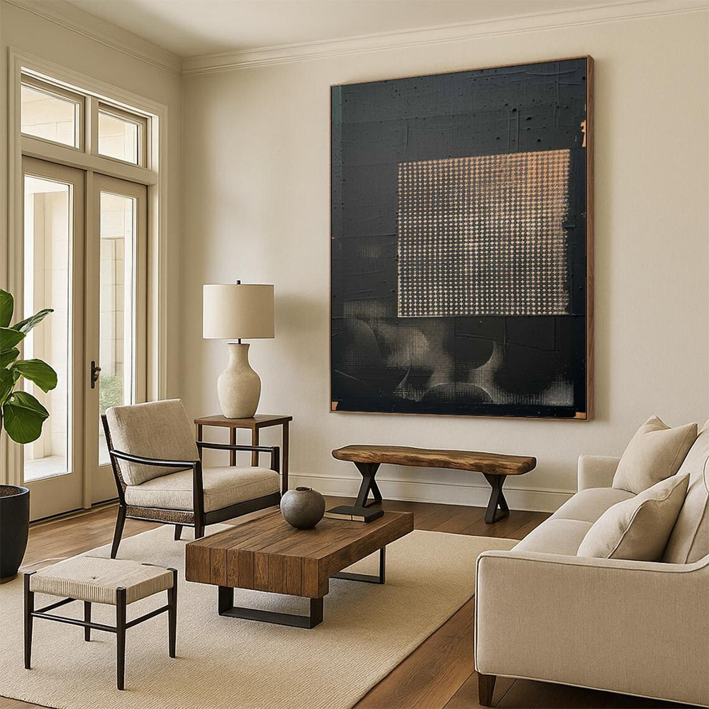 Custom Abstract Artworks: Big Dimensions, Textured Beauty for Living Room & Office DTP306