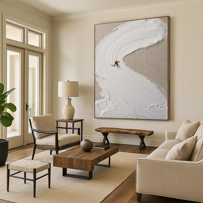 Handmade Big-Scale Abstract Art: Textured Wonders for Bar & Entryway DTP311