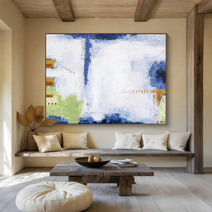 Immense Hand - Painted Textured Abstract Wall Decor for Dining Room & Bar DKH573