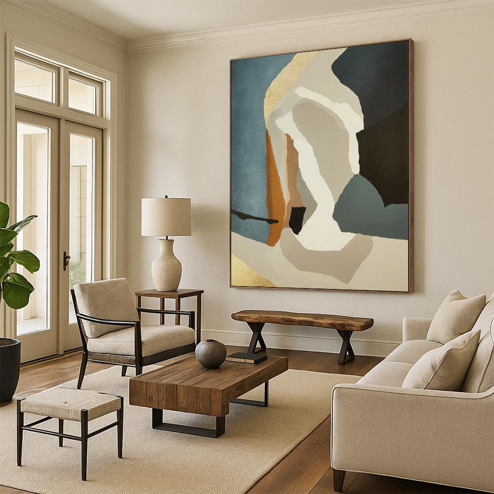 Swirling Textures: Large - Format Custom Abstract Gem for Bedroom and Bar DTP145