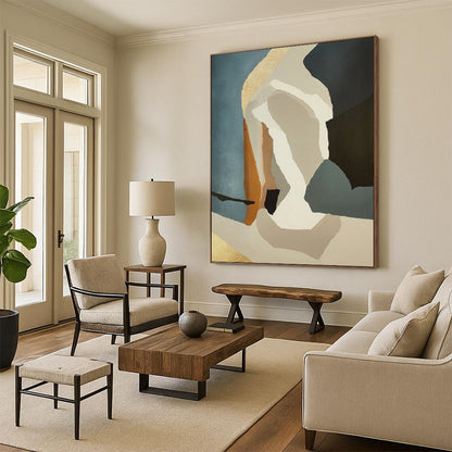 Swirling Textures: Large - Format Custom Abstract Gem for Bedroom and Bar DTP145