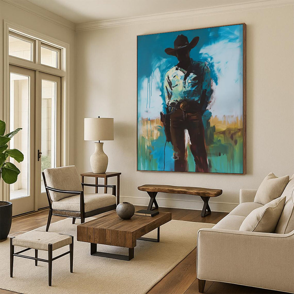 Amber Dreams: Extended - Reach Hand - Painted Custom Abstract Painting for Bedroom and Entryway DTP102
