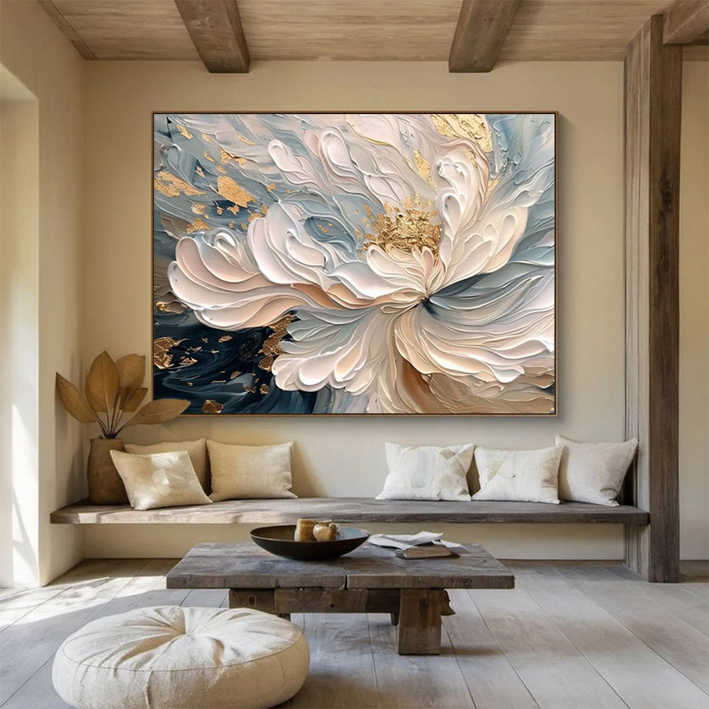 Large - Scale Hand - Painted Textured Abstract Painting for Aesthetic Enhancement DKH682