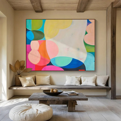 Custom - Crafted Oversized Abstract Mural for Arcade DKH056
