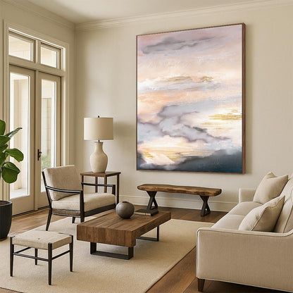 Custom Handmade Abstract Paintings: Large Dimensions, Textured Details DTP166