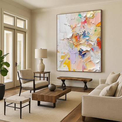 Earthy Textured Abstract Wall Art for Bedroom & Office DKH0971
