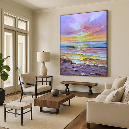 Hand-Painted Large Abstract Paintings: Textured Styles for Bar & Hotel DTP261