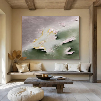 Inspiring Large Abstract Mural with Thought - Provoking Textured Elements for Living Room & Office DKH918