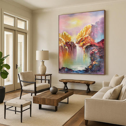 Inviting Hand - Painted Textured Abstract for Dining Room & Entryway DKH1279