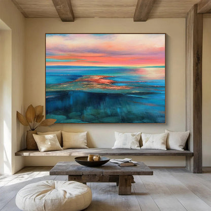 Colorful Coastal Sunset - Vibrant Living Room Centerpiece DLZ024