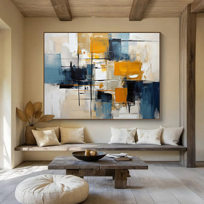 Stunning Large - Format Abstract Canvas for Dining Room & Living Room DKH183