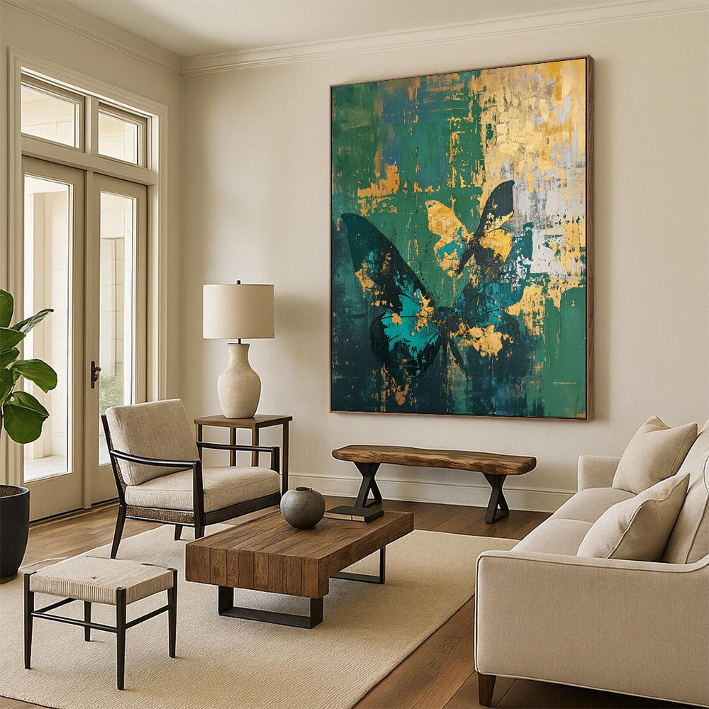 Hand-Painted Bespoke Abstract Canvas for Dining Room & Entryway LargeART1883