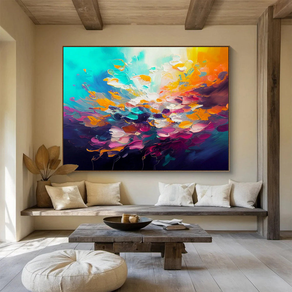 “Stellar Impressions” Massive Abstract Painting for Entryway & Office DKH346