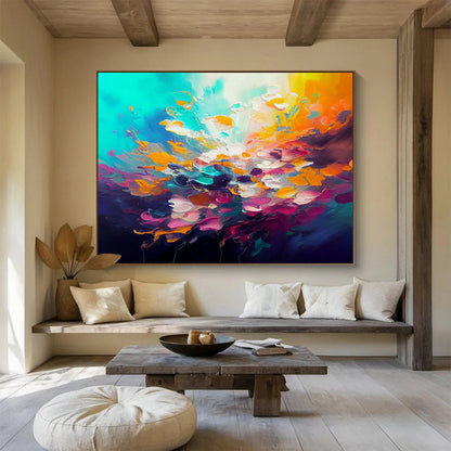 “Stellar Impressions” Massive Abstract Painting for Entryway & Office DKH346