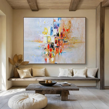 Colorful Abstract Cityscape - Vibrant Living Room or Office Art DLZ180