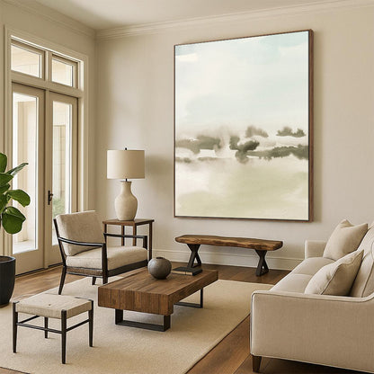 Peaceful & Serene Hand-Painted Personalized Abstract Painting for Bedroom & Hallway LargeART1963