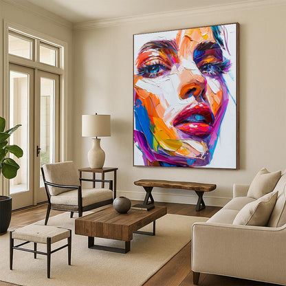 Custom Hand-Painted Abstract Painting for Office & Bar LargeART1870