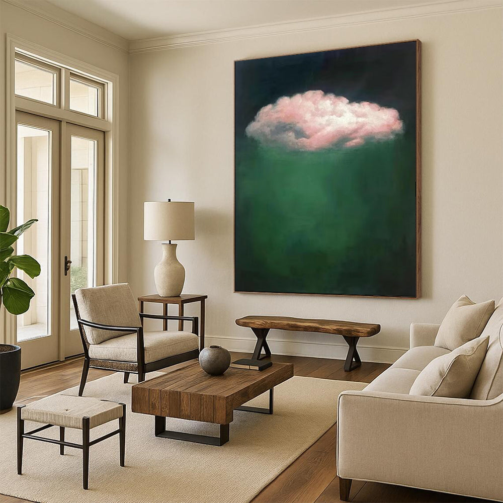 Modern & Geometric Hand-Painted Custom Abstract Painting for Office & Bar LargeART1984