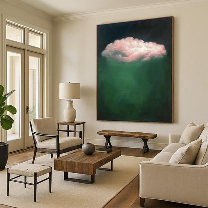 Modern & Geometric Hand-Painted Custom Abstract Painting for Office & Bar LargeART1984