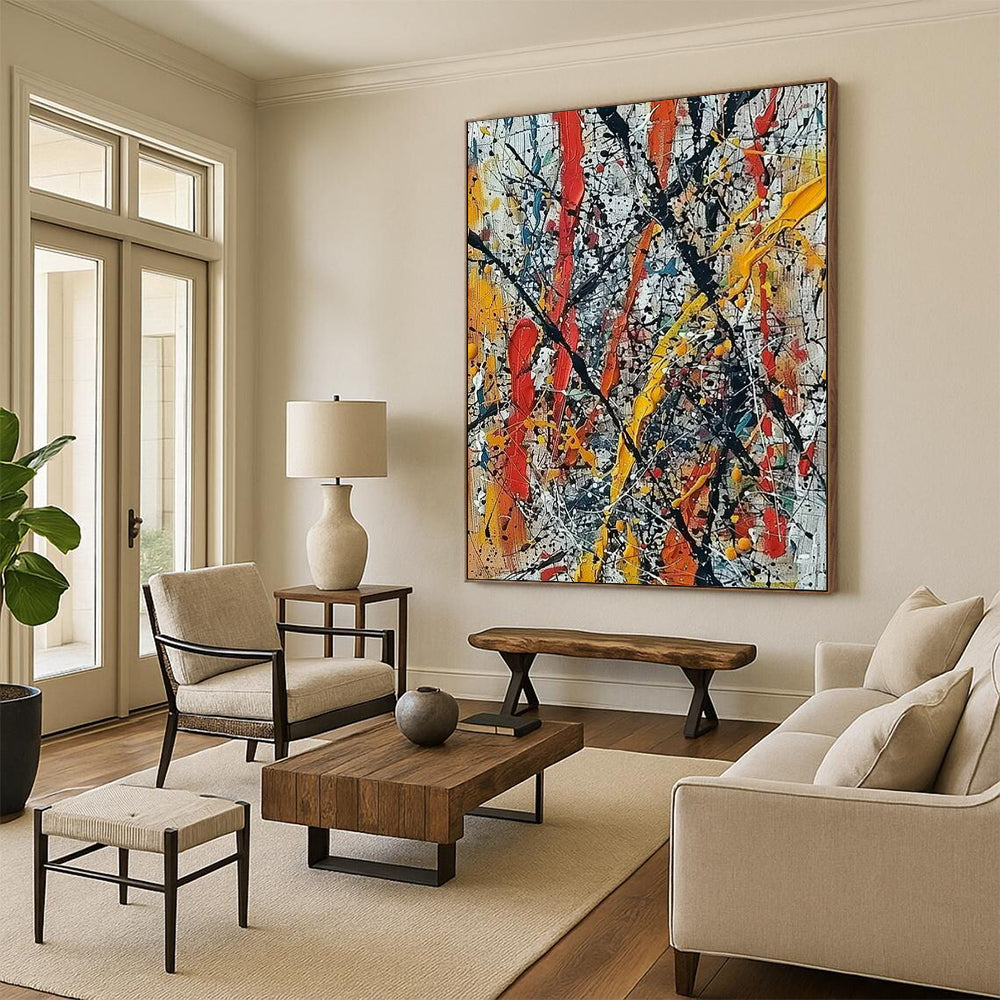 Grandiose Hand-Painted Abstract Art for Bedroom & Hotel Lobby LargeART2355